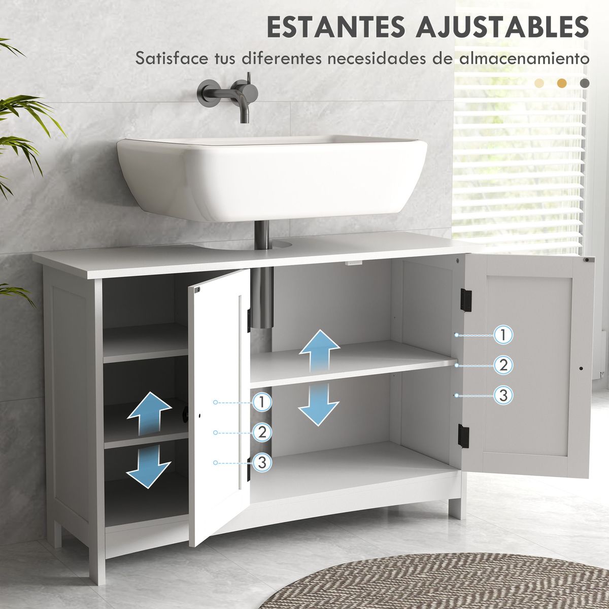 Mueble-de-lavabo-Farm-Kleankin-2-puertas---3-estantes-abiertos-blanco-60x90x30-cm-