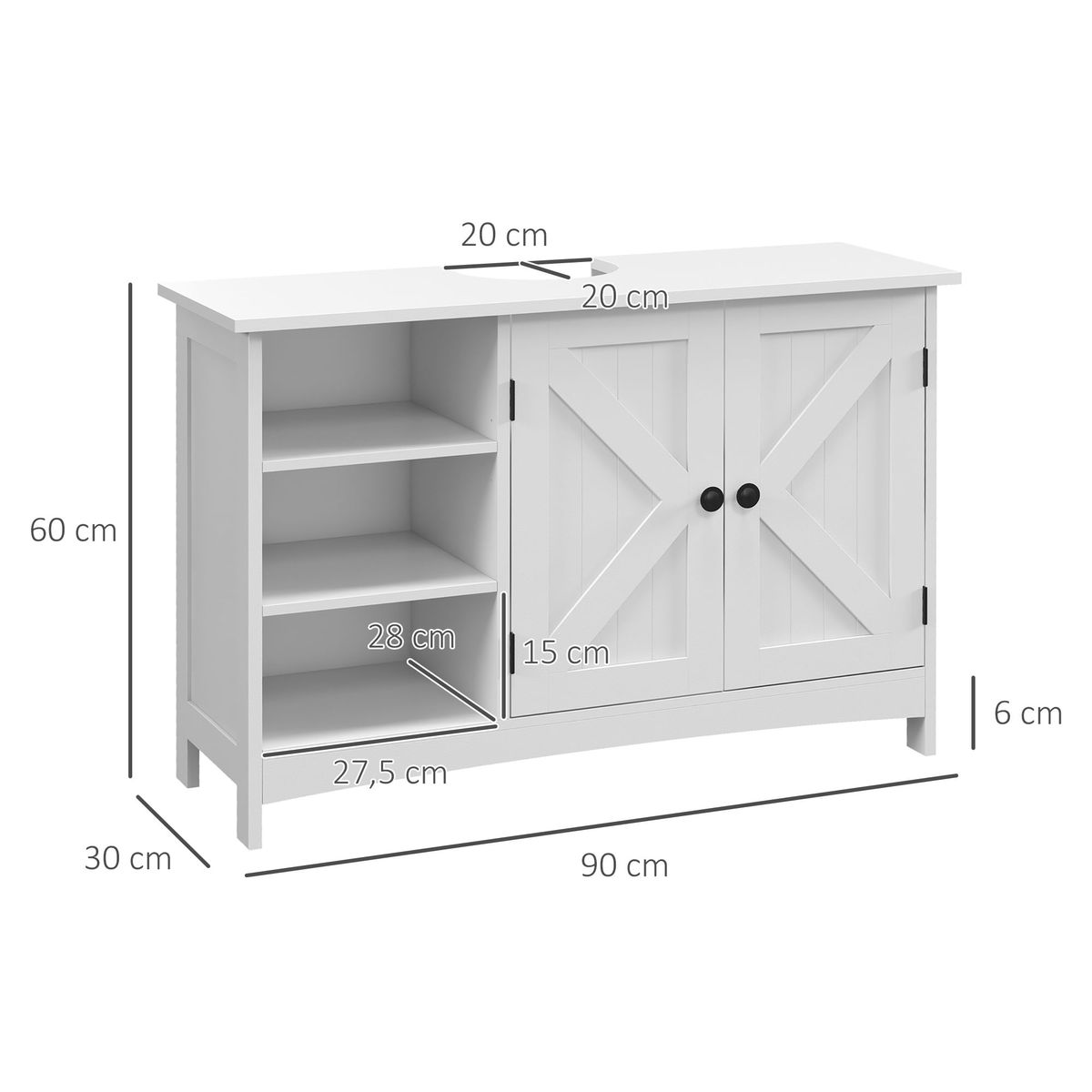 Mueble-de-lavabo-Farm-Kleankin-2-puertas---3-estantes-abiertos-blanco-60x90x30-cm-