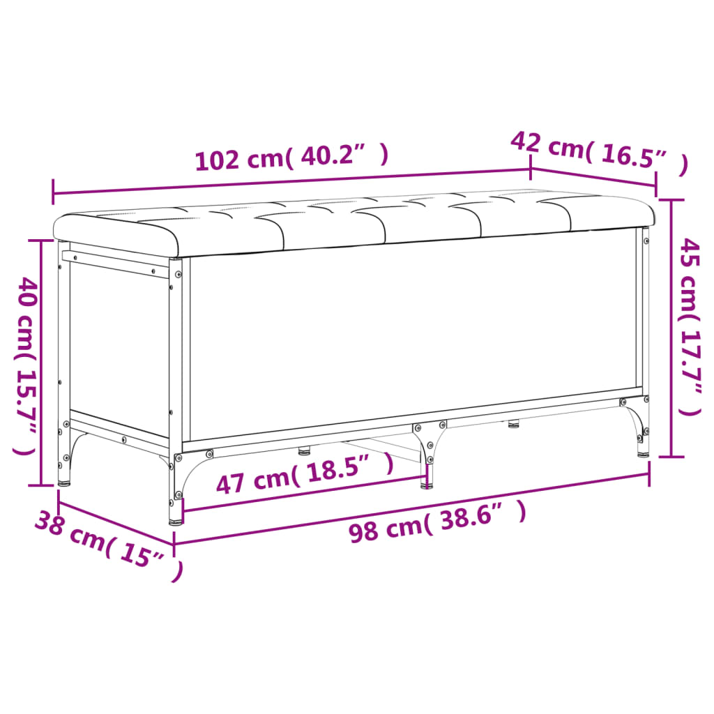 Banco-de-almacenaje-Tristan-tapa-abatible---cojin-negro-45x102x42-cm-