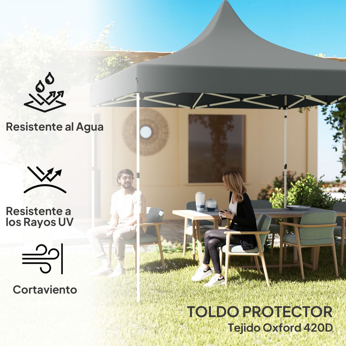 Carpa-Zamora-Outsunny-plegable---paredes-desmontables---bolsa-gris-325x290x290-cm-