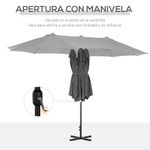 Sombrilla-doble-Oslo-Outsunny-apertura-con-manivela-gris-238x455x265-cm-