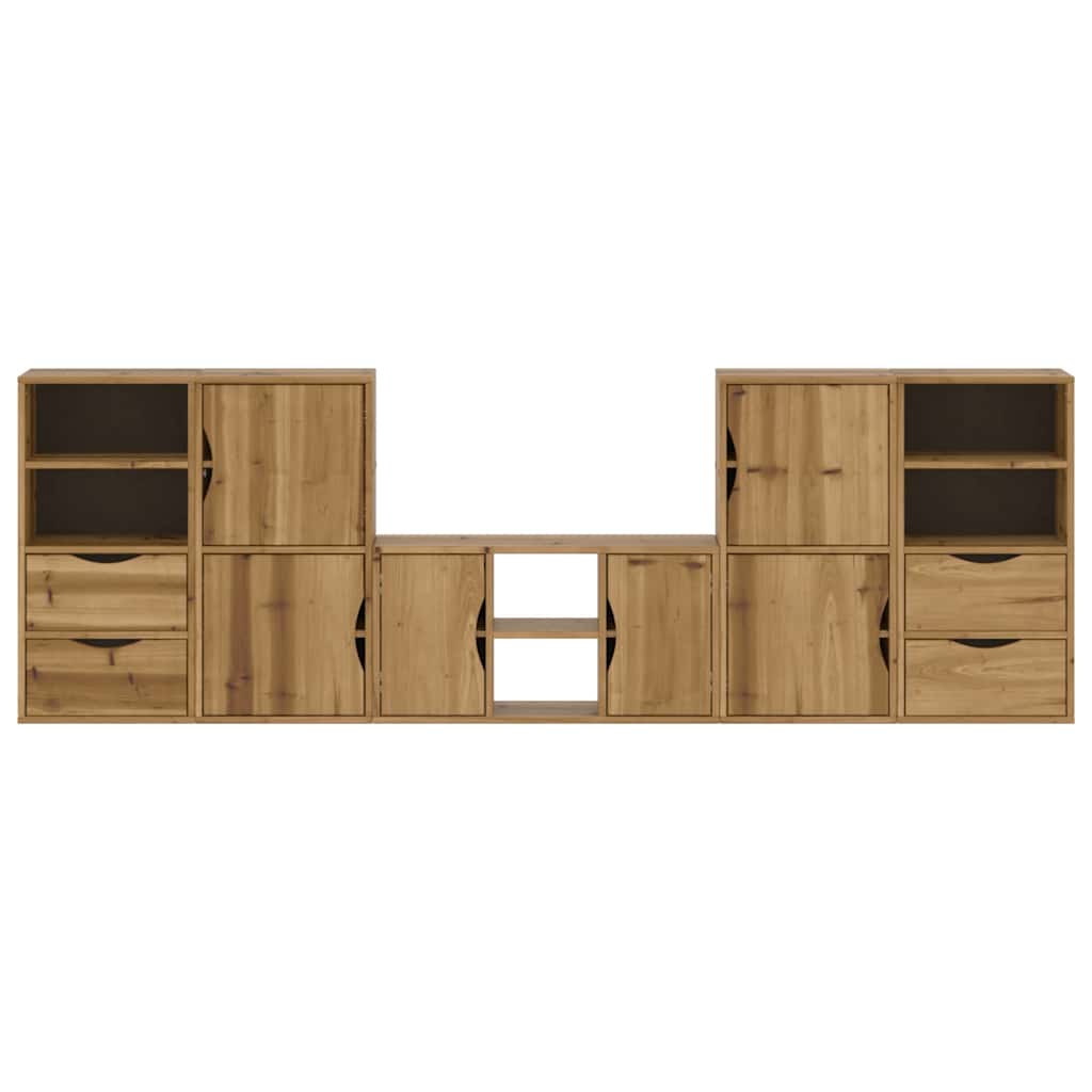 Mueble-de-TV-Fiordo-5-piezas-diseño-modular-natural-frontal