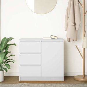 Aparador Risco puerta + 3 cajones blanco 65x71x35 cm