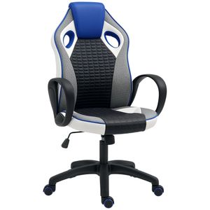 Silla gaming Alonso Homcom altura regulable + inclinable 107,5-116,5x60,5x67 cm