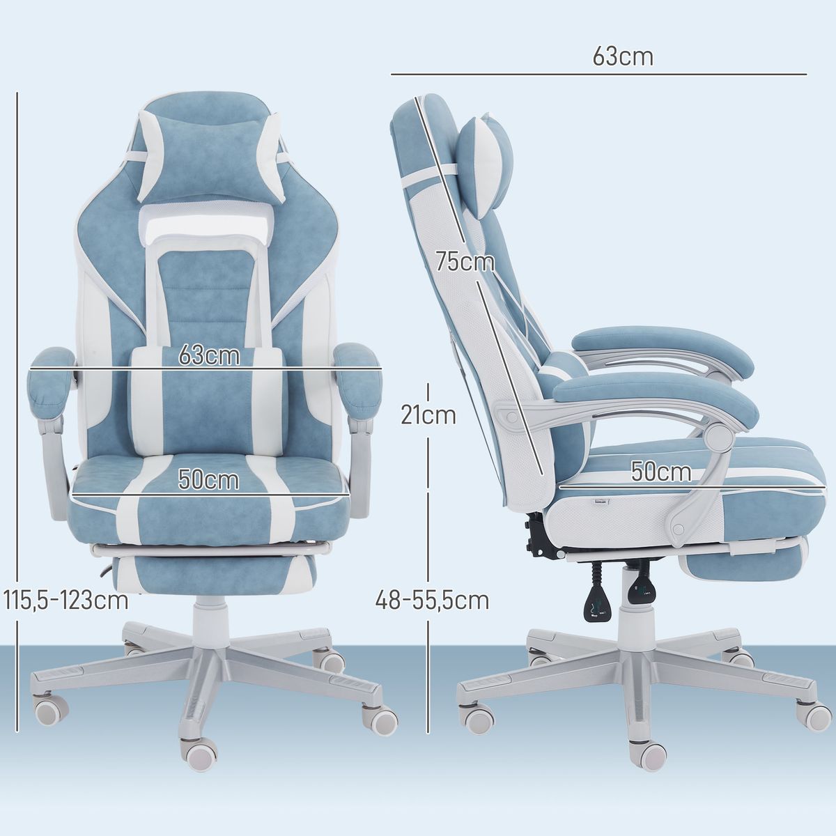 Silla-gaming-Gales-Homcom-reclinable---2-cojines---reposapies-blanco-azul-945-102x63x145-cm-