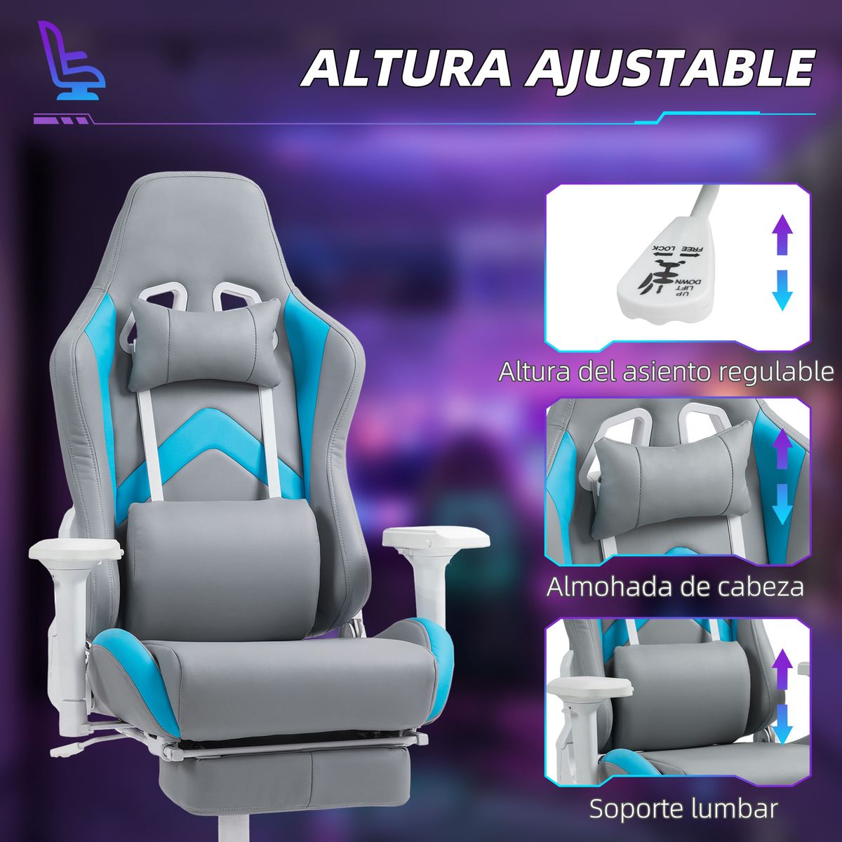 Silla-gaming-Cork-Homcom-reposabrazos-4D---reposapies-gris-azul-120-129x74x73-cm-