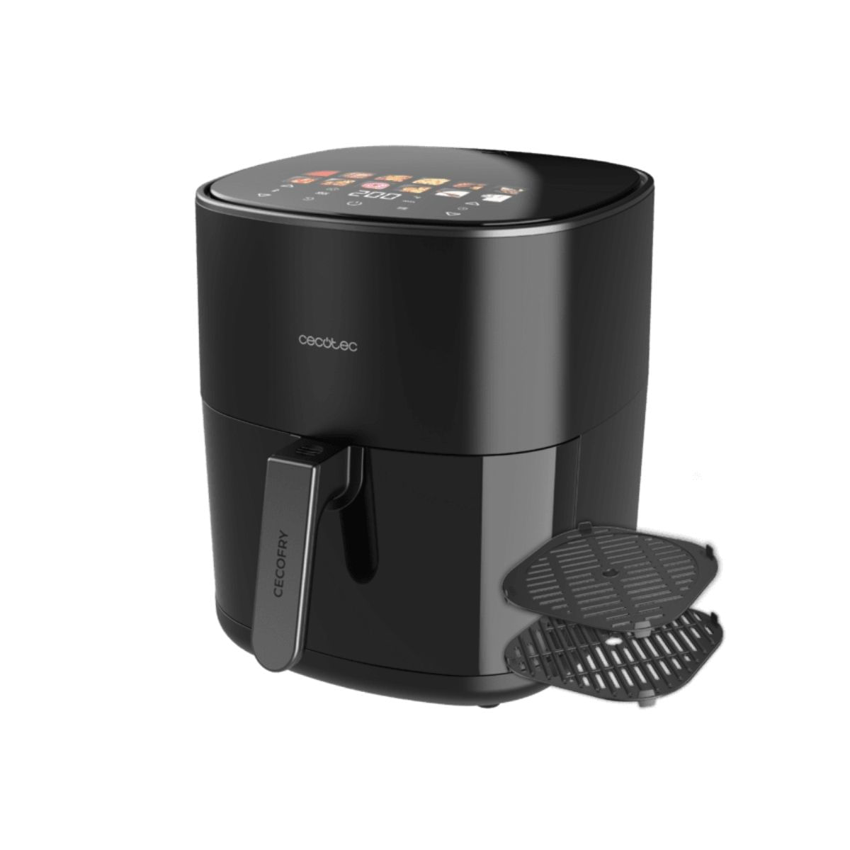 Freidora-de-aire-Cecofry-Grill-Duoheat-6500-Cecotec-2200W-65L-3-en-1-negro