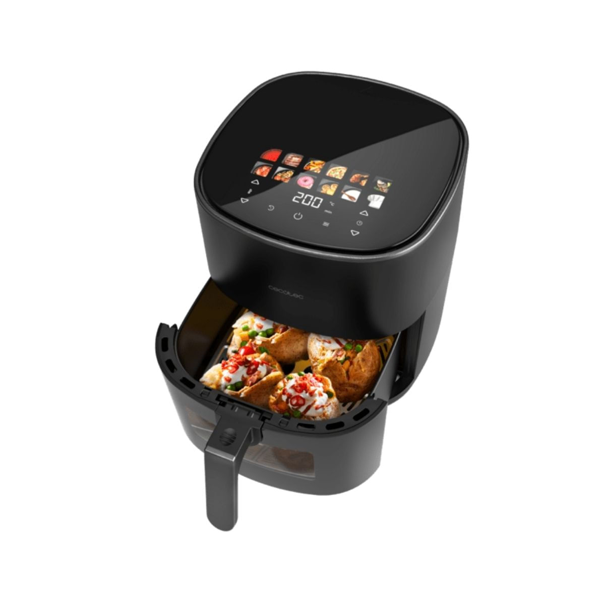 Freidora-de-aire-Cecofry-Grill-Duoheat-6500-Cecotec-2200W-65L-3-en-1-negro