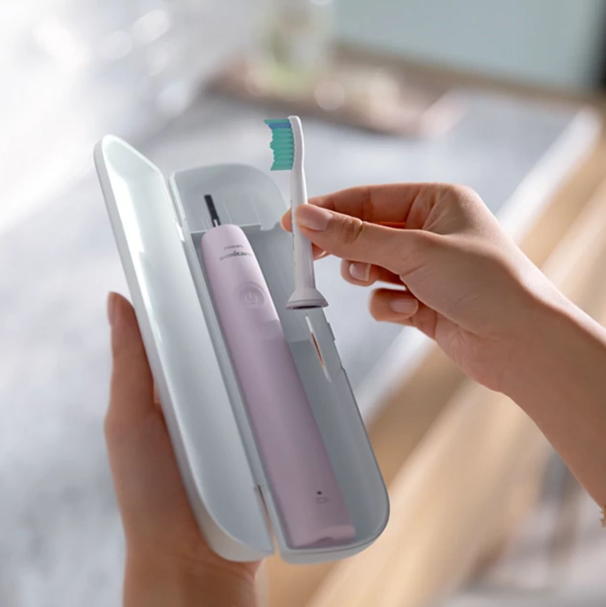 Cepillo-de-dientes-electrico-Philips-Sonicare-2100-Series-QuadPacer-SmarTimer-rosa-estuche