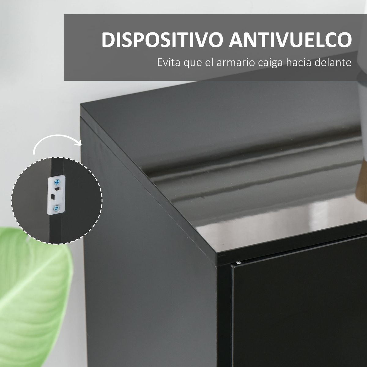 Aparador-Shagrila-Homcom-3-puertas---2-cajones---estantes-negro-74x117x36-cm