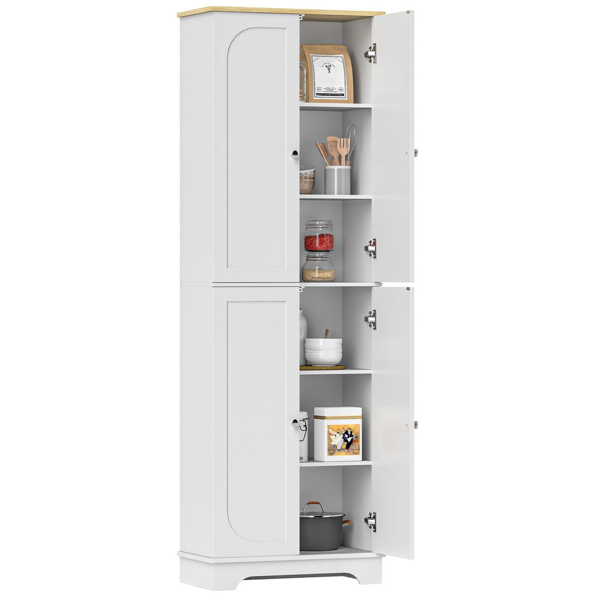 Alacena-Alma-Homcom-4-puertas---6-compartimentos-blanco-183x60x30-cm-fondo-blanco