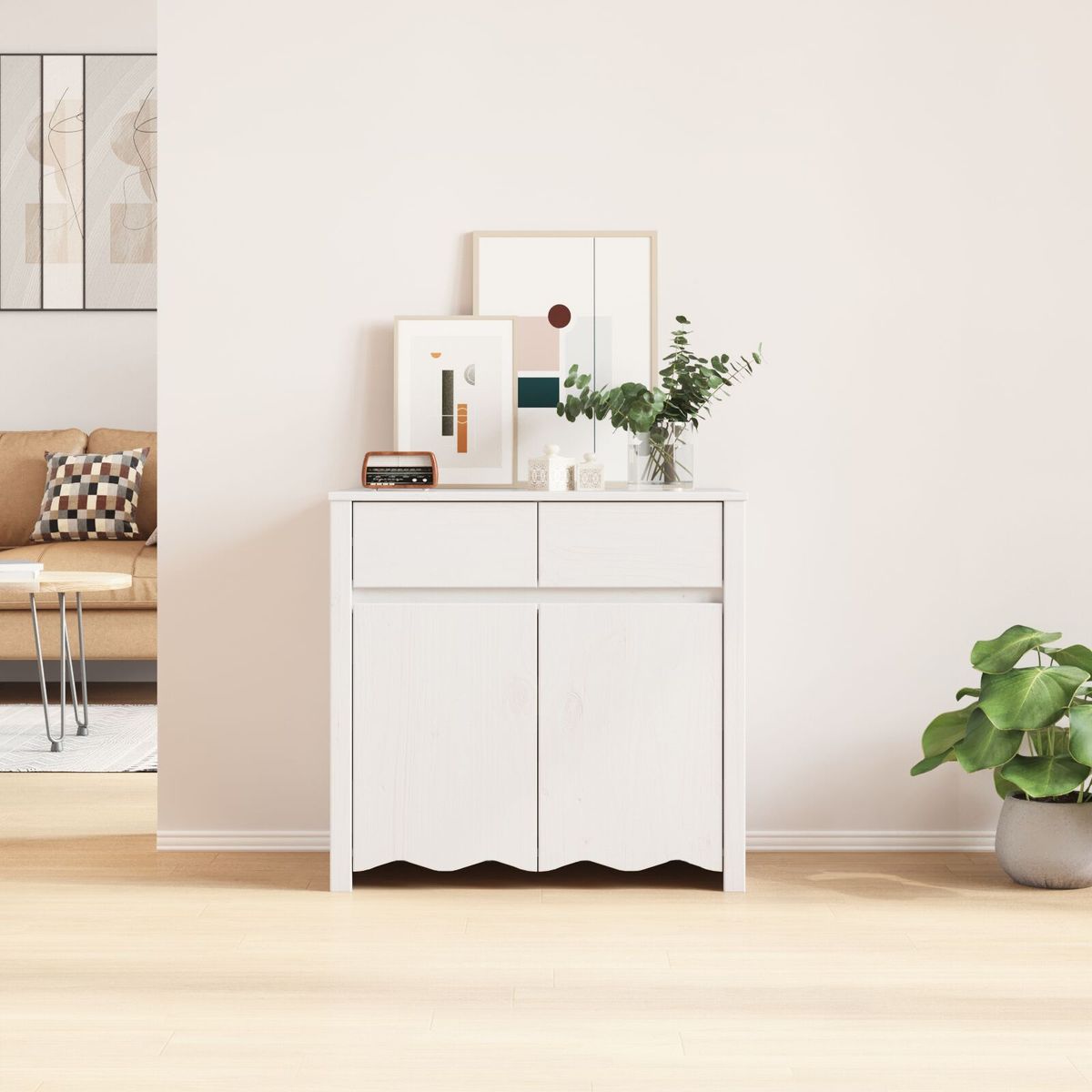Aparador-Forest-doble-puerta---2-cajones-blanco-755x79x43-cm-ambientada-frontal