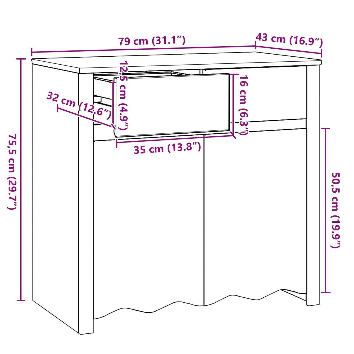 Aparador-Forest-doble-puerta---2-cajones-blanco-755x79x43-cm-medidas