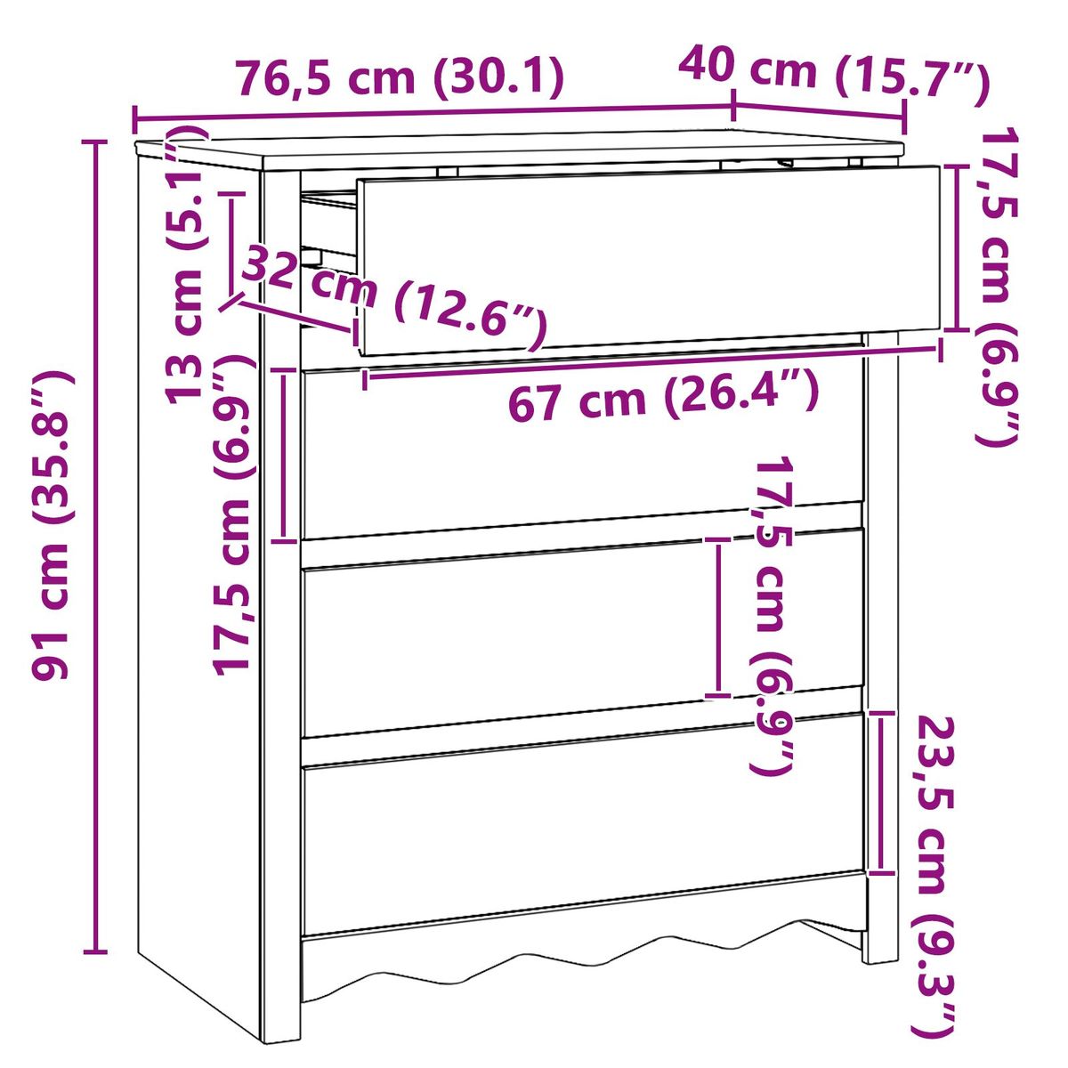 comoda-Drammen-4-cajones-natural-91x765x40-cm-medidas