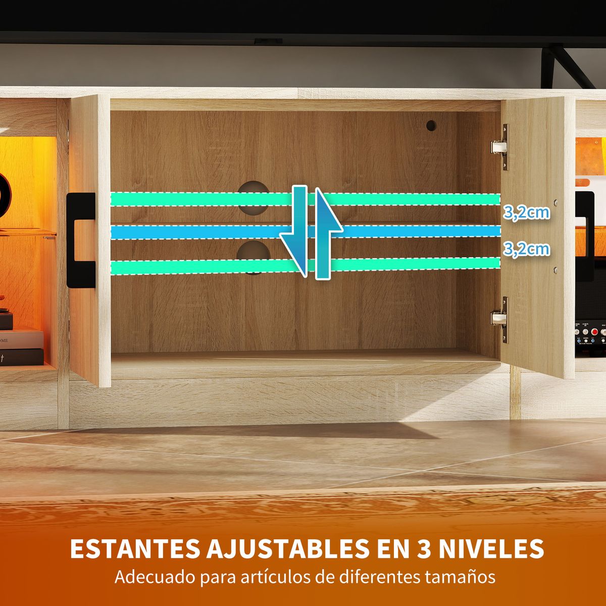 Mueble-de-TV-Viena-Homcom-armario---4-compartimentos-natural-45x180x35-cm