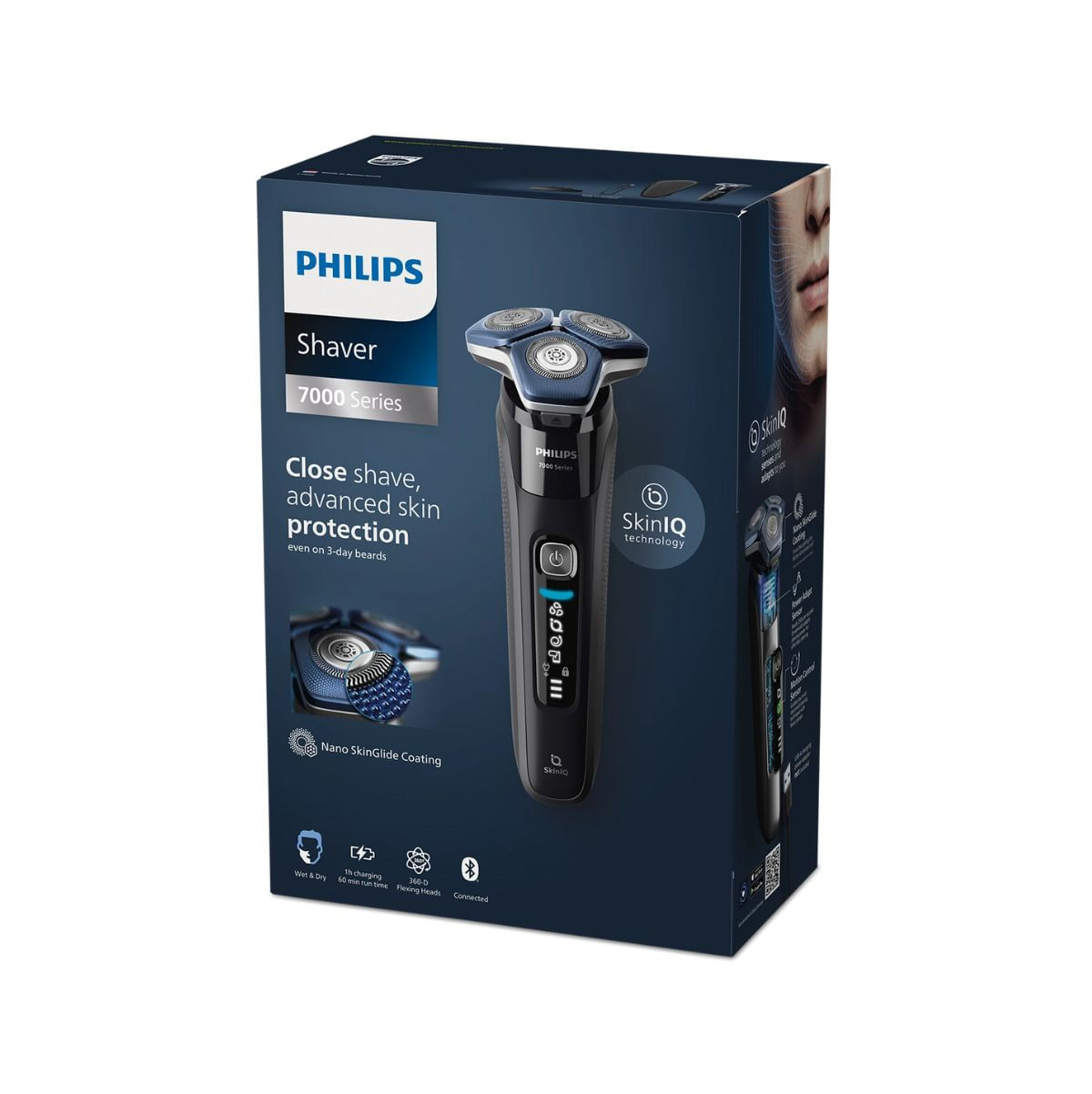 Afeitadora-Philips-Shaver-Series-7000-SkinIQ-cuchillas-SteelPrecision-negro-caja