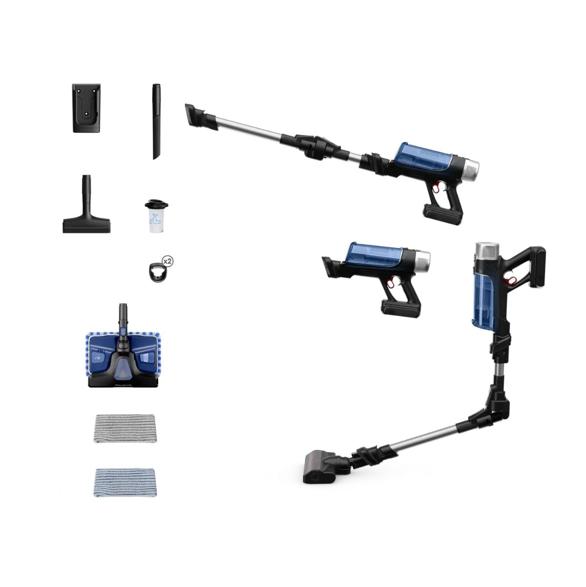 Aspirador-escoba-Rowenta-X-Force-Flex-9.60-Aqua-4-en1-recargable-negro-azul-accesorios