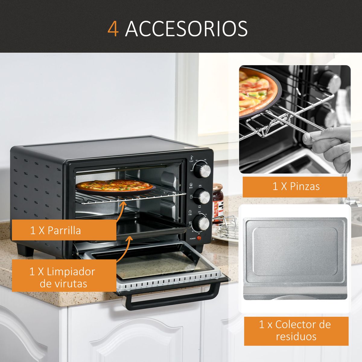 Horno-de-sobremesa-Alec-Homcom-1400W-21L-3-modos---temporizador-negro-46-cm