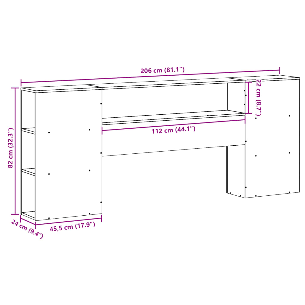 Cabecero-Rossi-7-compartimentos-madera-de-pino-blanco-82x206x24-cm-medidas
