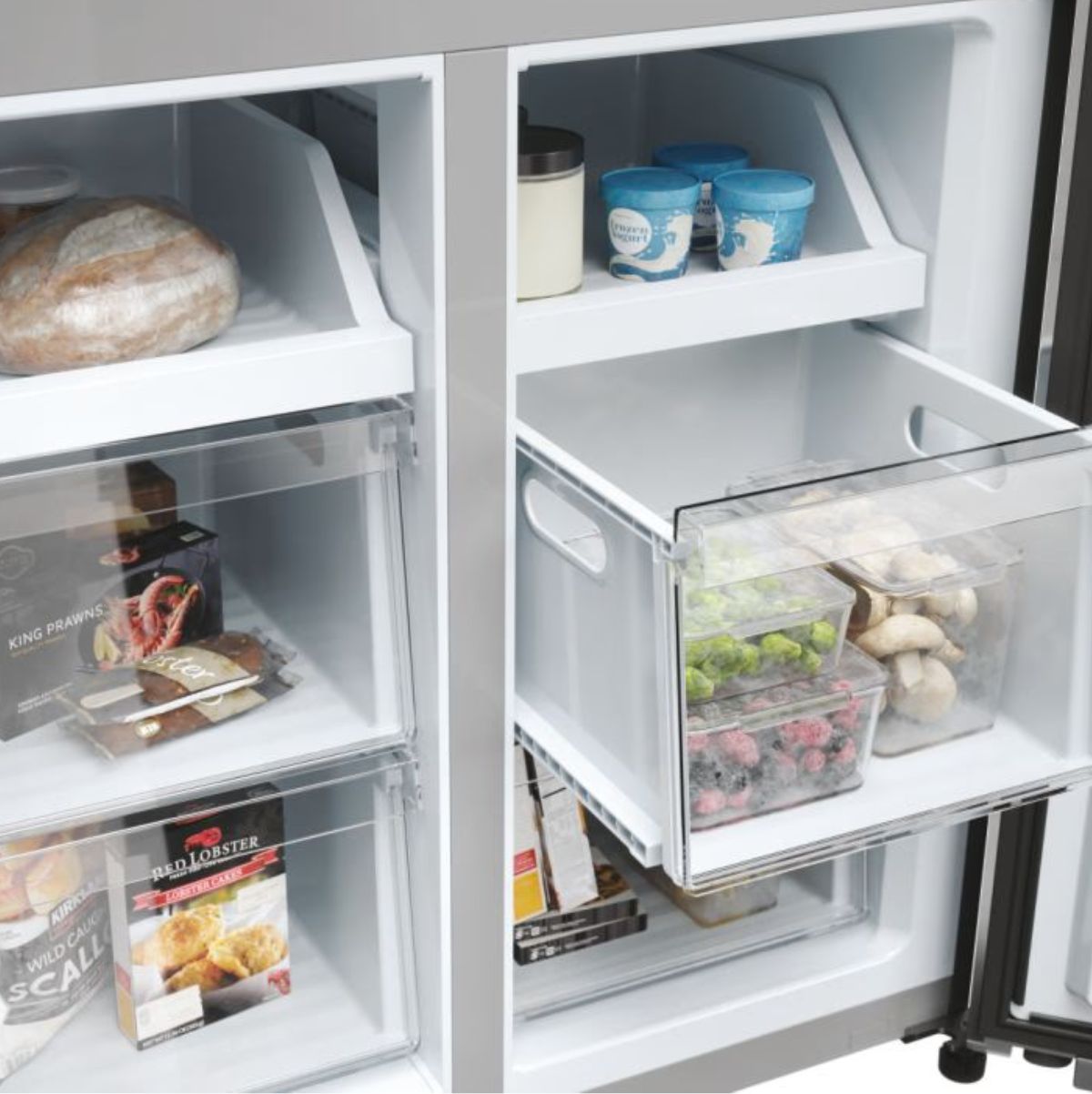 Frigorifico-americano-Haier-HCR3818ENMD-No-Frost-467L-E-inox-detalle
