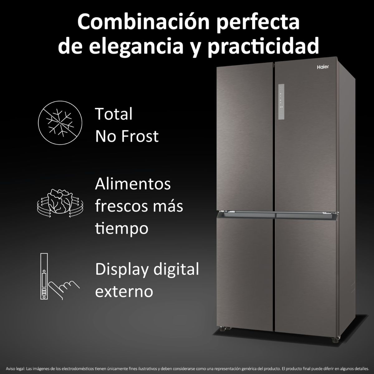 Frigorifico-americano-Haier-HCR3818ENMD-No-Frost-467L-E-inox-ambientada