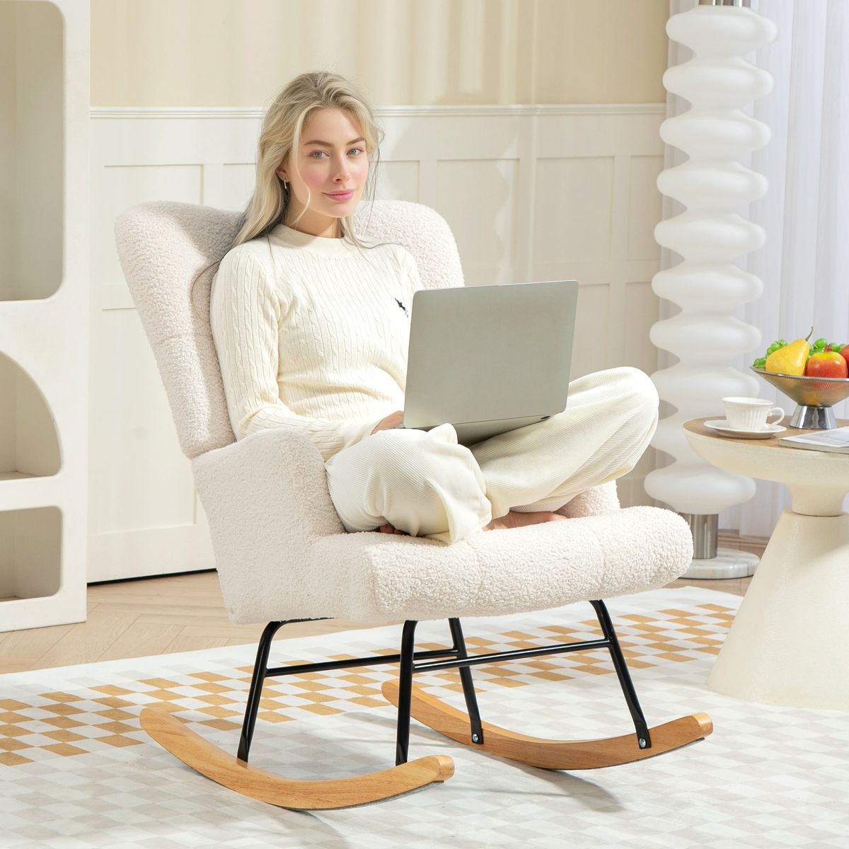 Mecedora-Daisy-Homcom-respaldo-alto-blanco-87x65x88-cm-