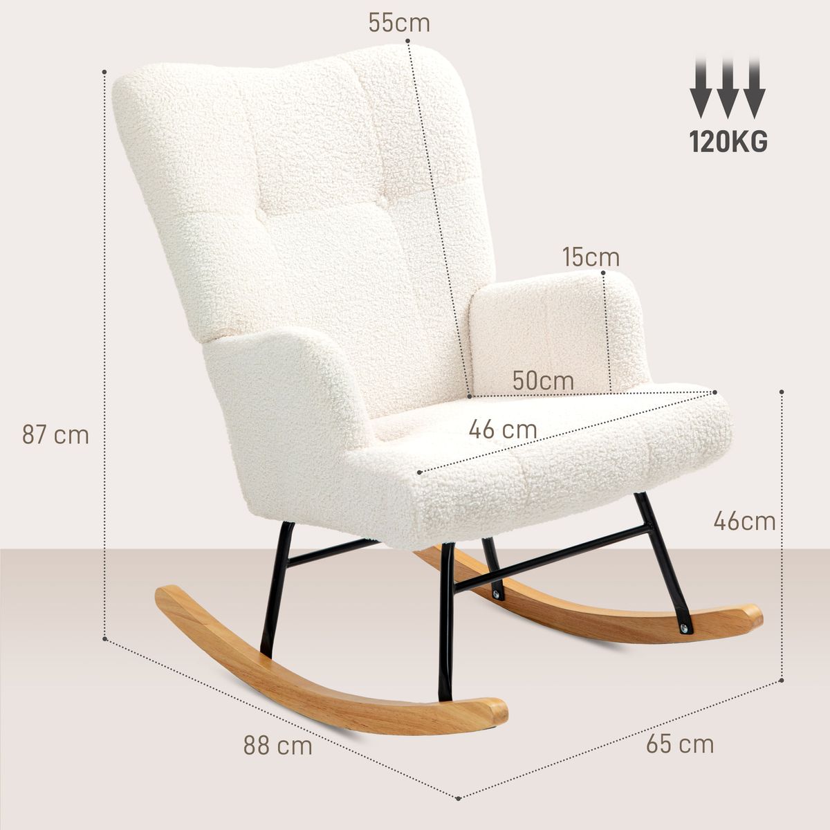 Mecedora-Daisy-Homcom-respaldo-alto-blanco-87x65x88-cm-