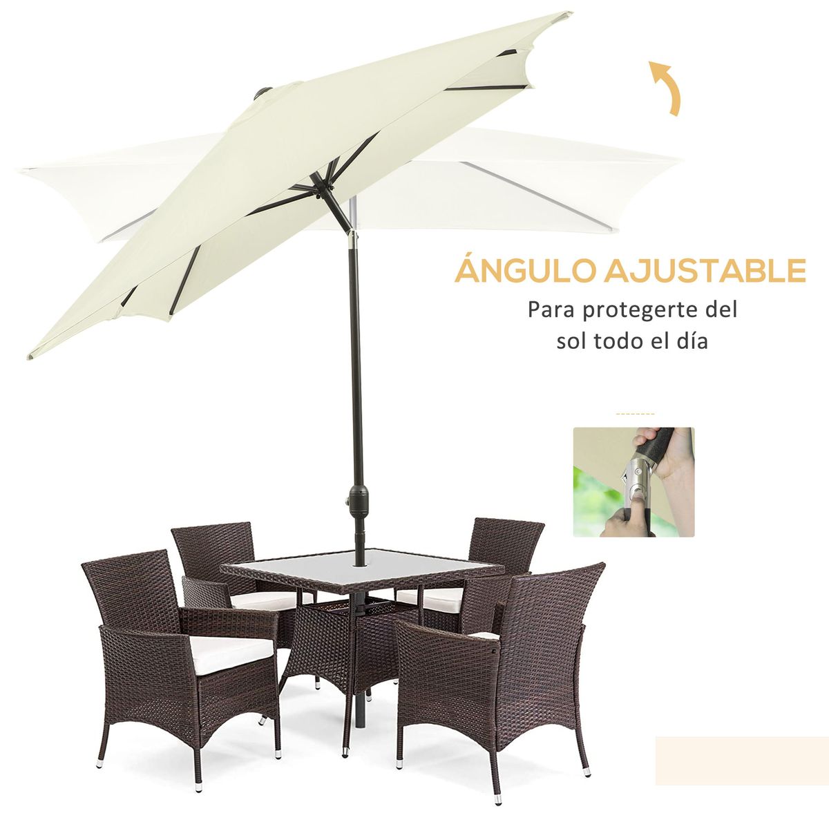 Sombrilla-Toscana-Outsunny-angulo-inclinable-crema-253x295x195-cm-