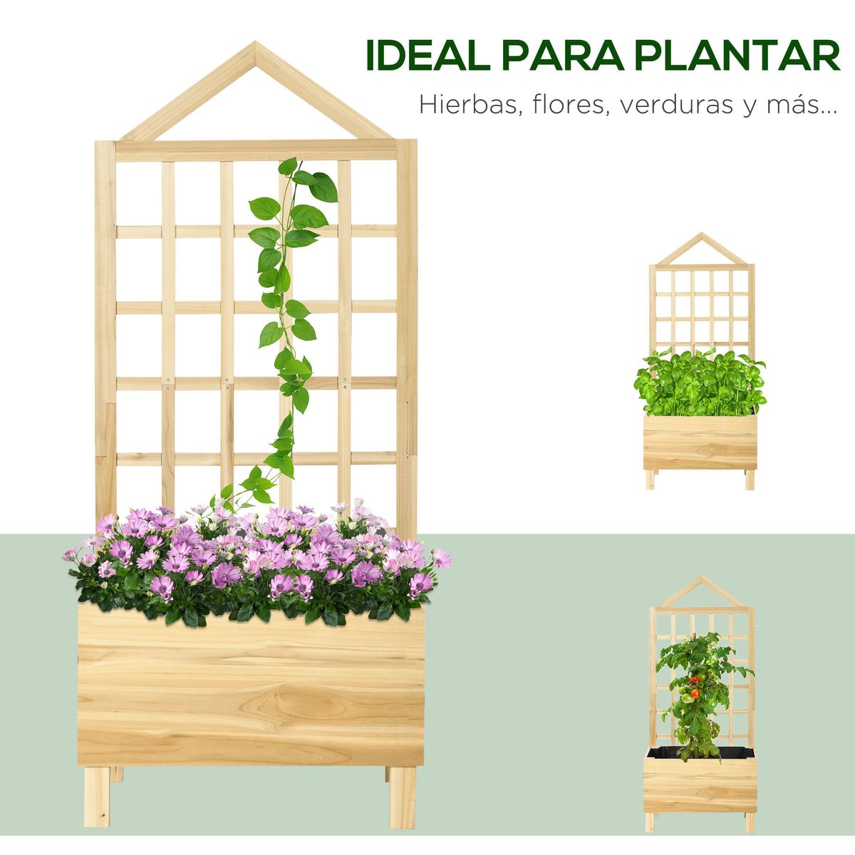 Jardinera-Pekin-Outsunny-macetero---enrejado-natural-147x60x43-cm-