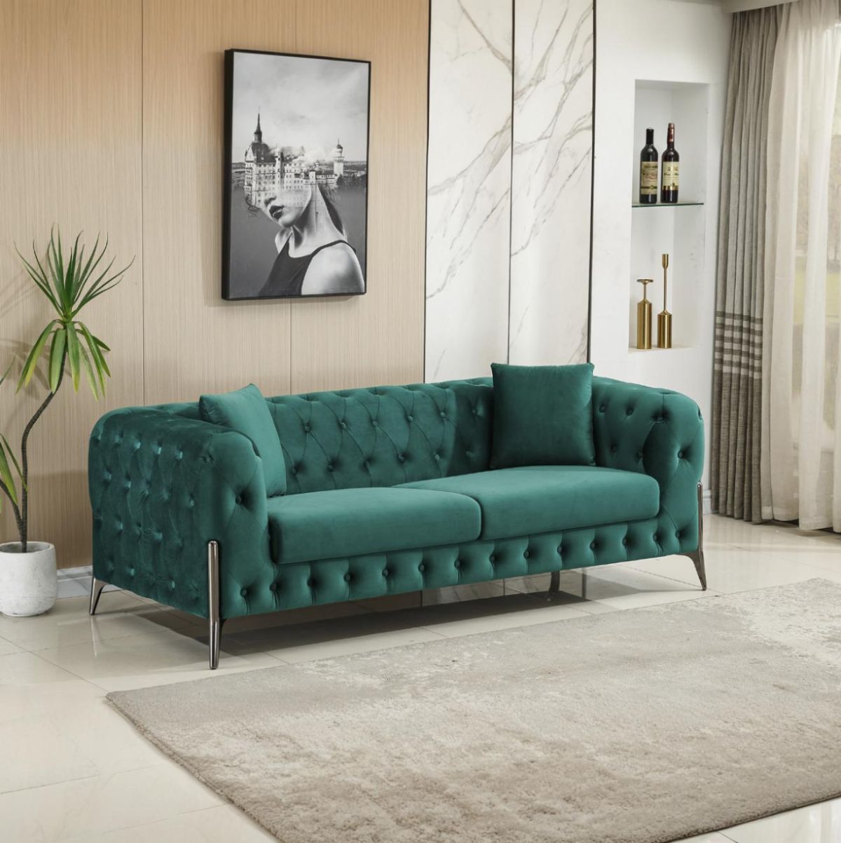Sofa-chester-Cindy-3-plazas---2-cojines-verde-72x202x85-cm-lateral-ambientada