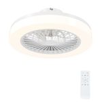 Ventilador-de-techo-Manhattan-Homcom-luz-LED---6-velocidades-blanco-Ø46-cm