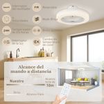 Ventilador-de-techo-Manhattan-Homcom-luz-LED---6-velocidades-blanco-Ø46-cm