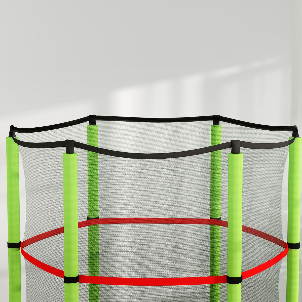Cama-elastica-Bari-Homcom-entrada-con-cremallera-verde-Ø140x190-cm-