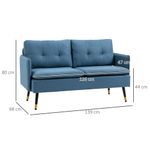 Sofa-Nevada-Homcom-2-plazas-con-cojines-azul-oscuro-80x139x68-cm