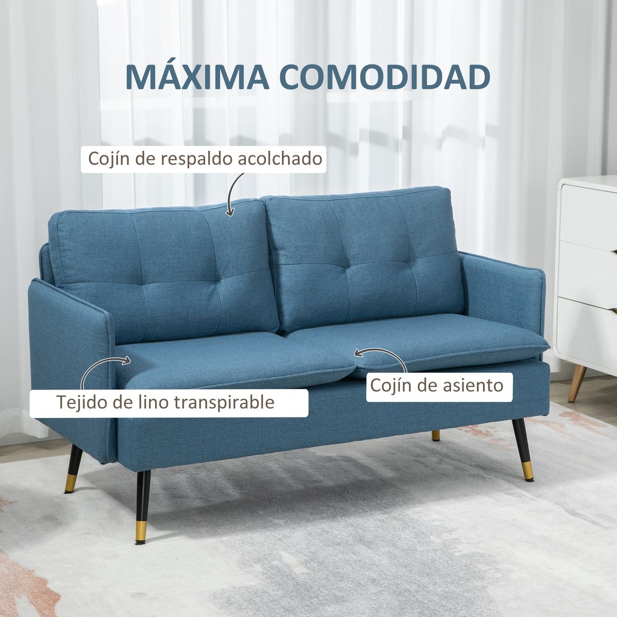 Sofa-Nevada-Homcom-2-plazas-con-cojines-azul-oscuro-80x139x68-cm