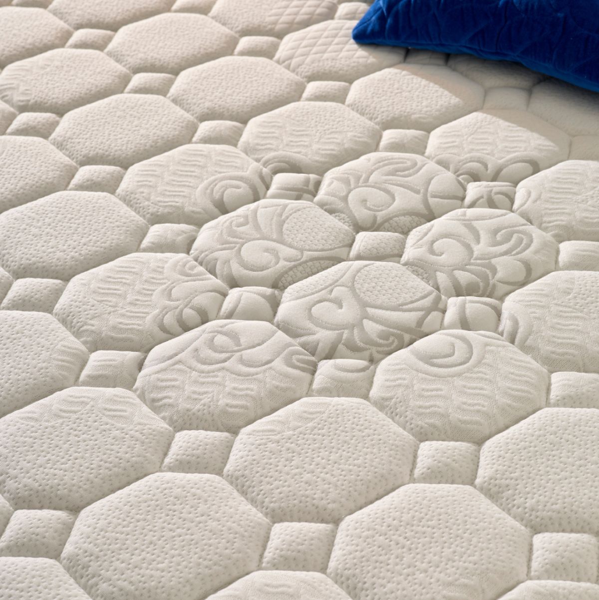 Colchon-viscoelastico-Air-Balance-nucleo-muelle-ensacado-blanco-azul-30-cm-detalle