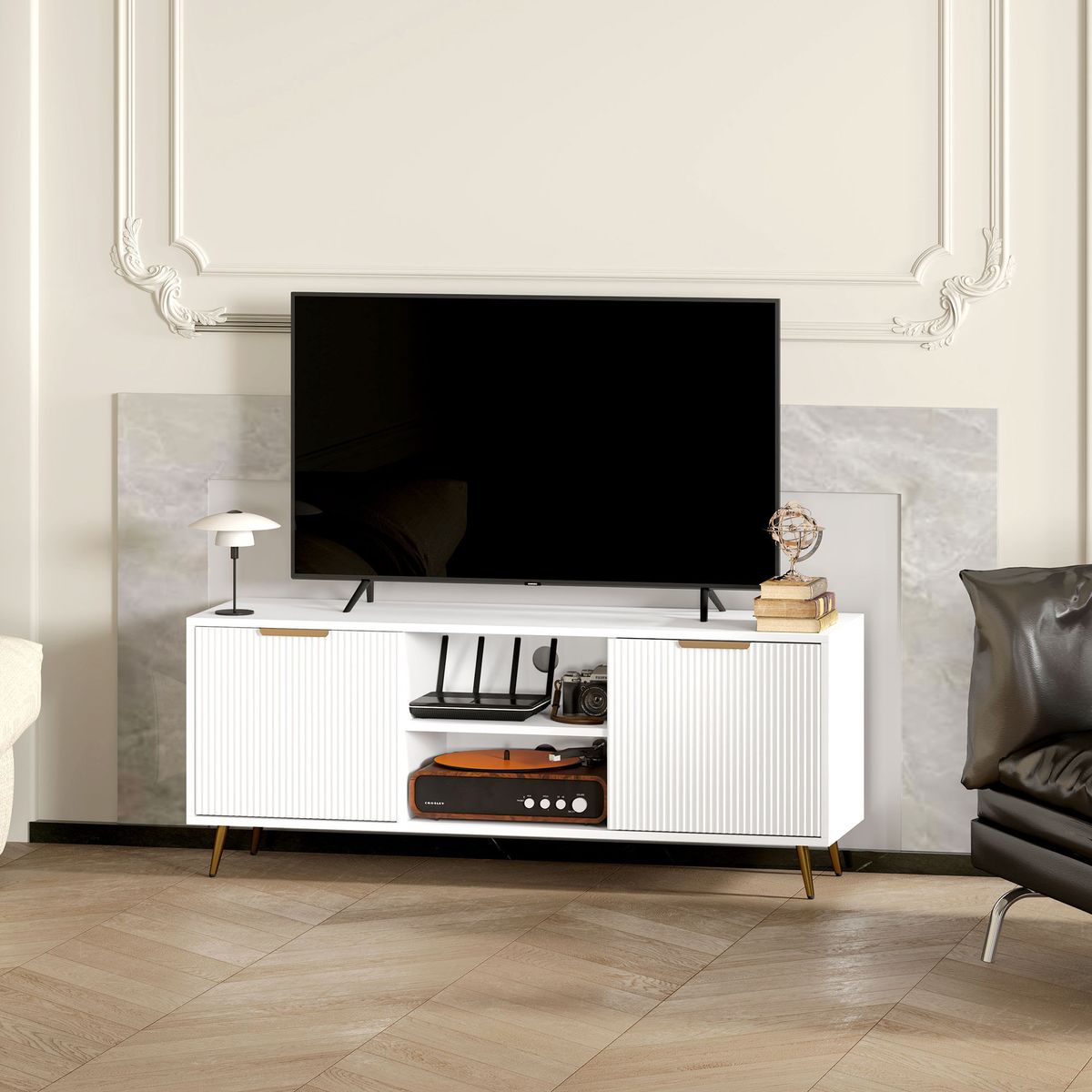 Mueble-de-TV-Medusa-Homocm-2-compartimentos---2-puertas-blanco-48x120x35-cm-ambientada-dos