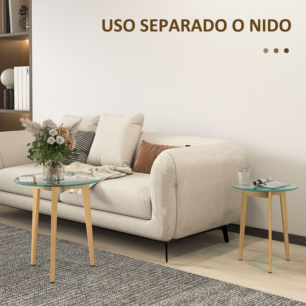 Set-de-2-mesas-Primavera-auxiliares-Homcom-diseño-fijo-natural-