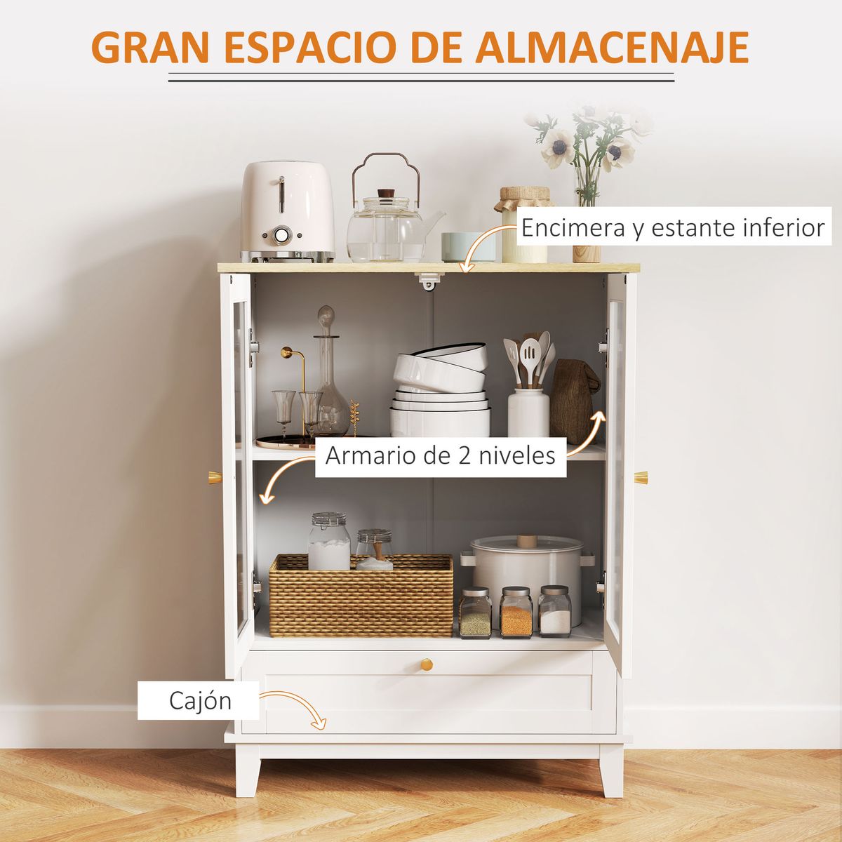 Aparador-Milan-Homcom-cajon---armario-blanco-natural-85x68x35-cm