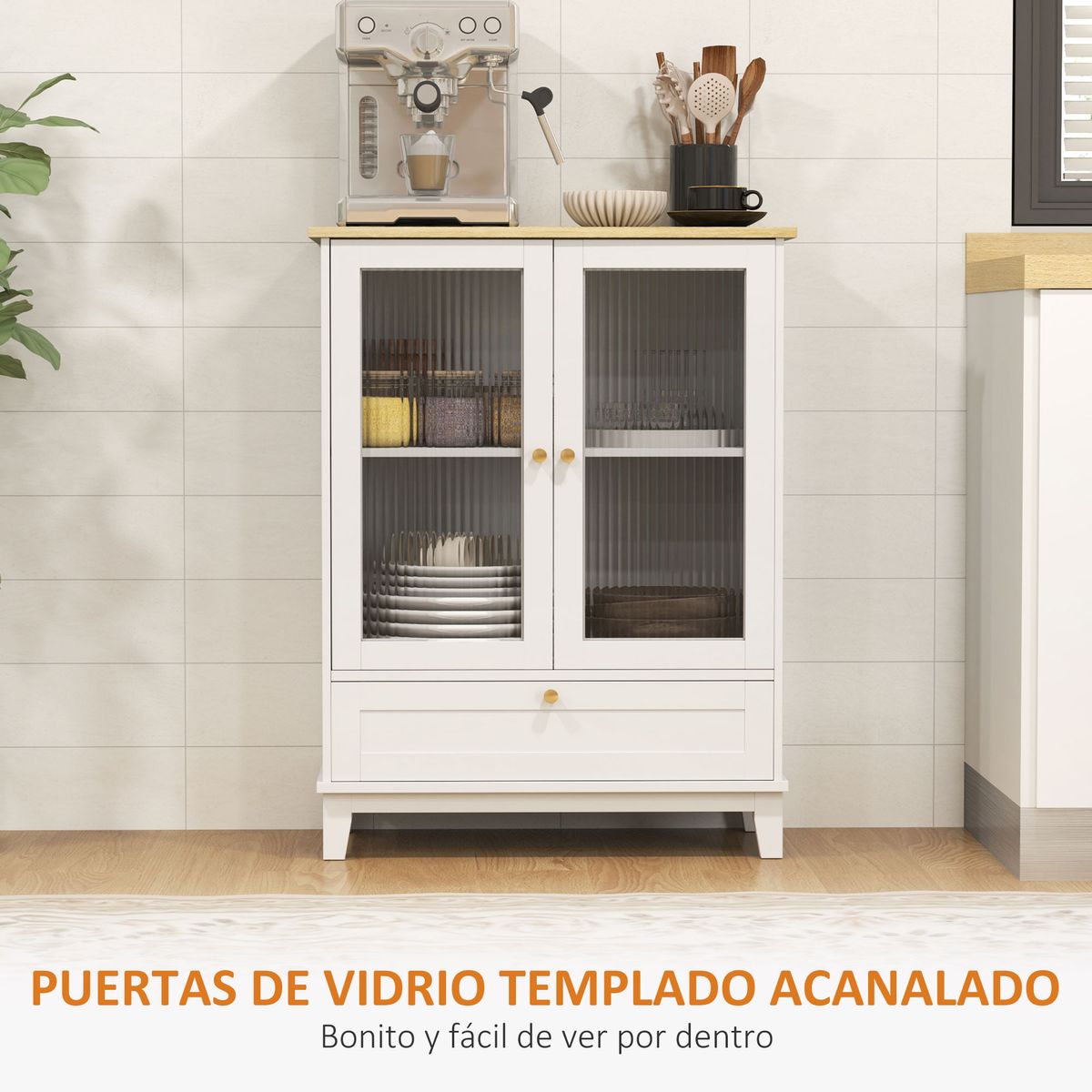 Aparador-Milan-Homcom-cajon---armario-blanco-natural-85x68x35-cm
