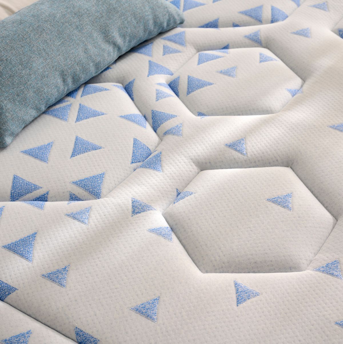 Colchon-viscoelastico-Atmosphere-nucleo-muelles-ensacados-blanco-azul-30-cm-detalle