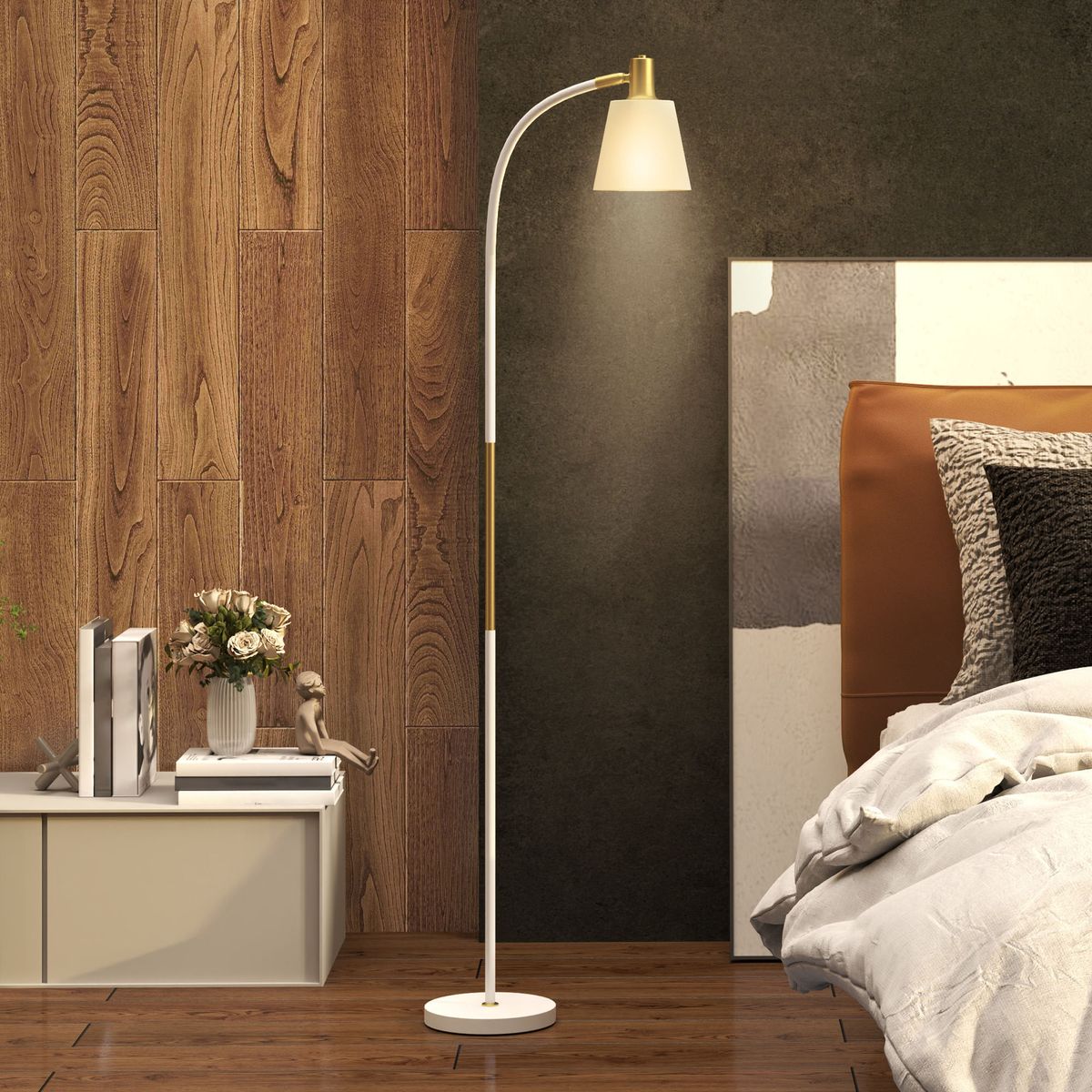 Lampara-de-pie-Bronx-Homcom-angulo---altura-ajustable-blanco-dorado-127-160x49x21-cm-