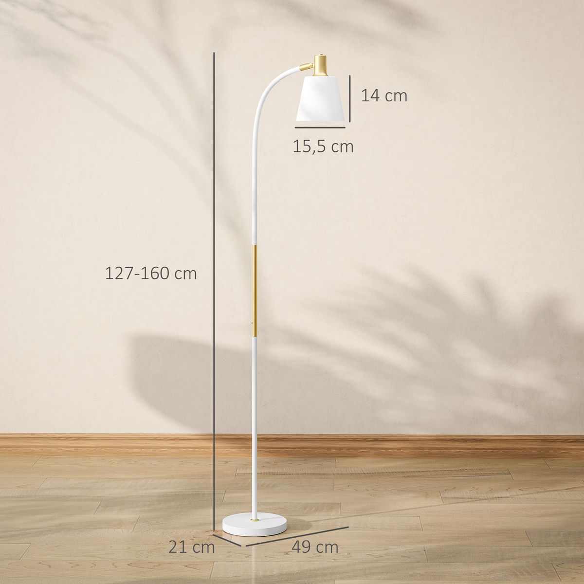 Lampara-de-pie-Bronx-Homcom-angulo---altura-ajustable-blanco-dorado-127-160x49x21-cm-