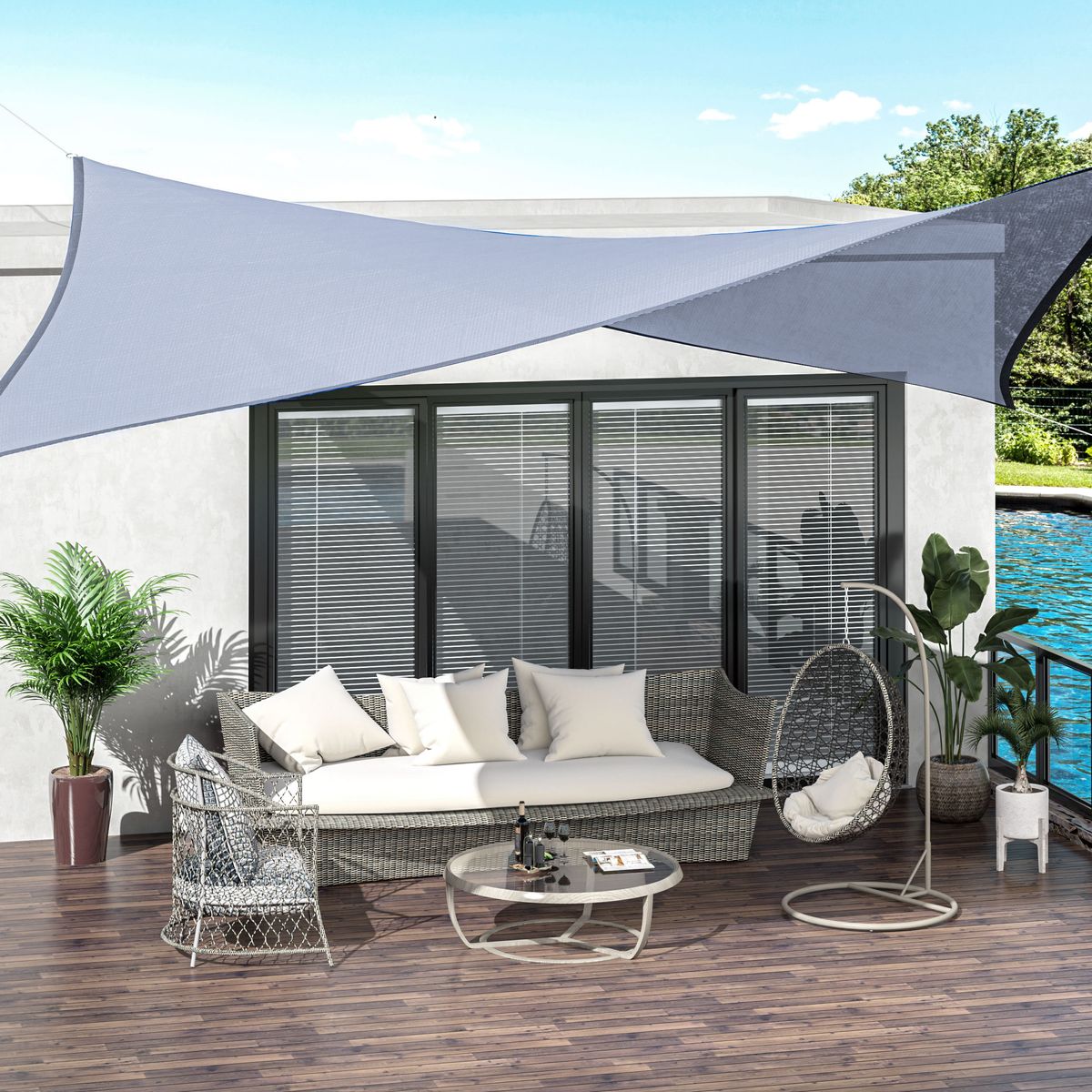 Toldo-vela-Outsunny-transpirable---anti-UV-gris-4x3-m