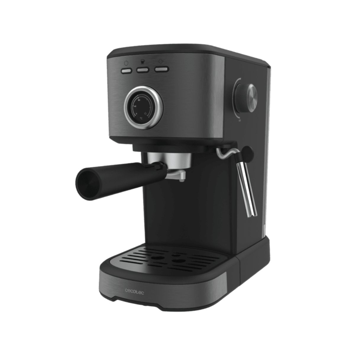 Cafetera-espresso-Cecotec-Power-Espresso-20-Pecan-1100W-125L-negro-lateral