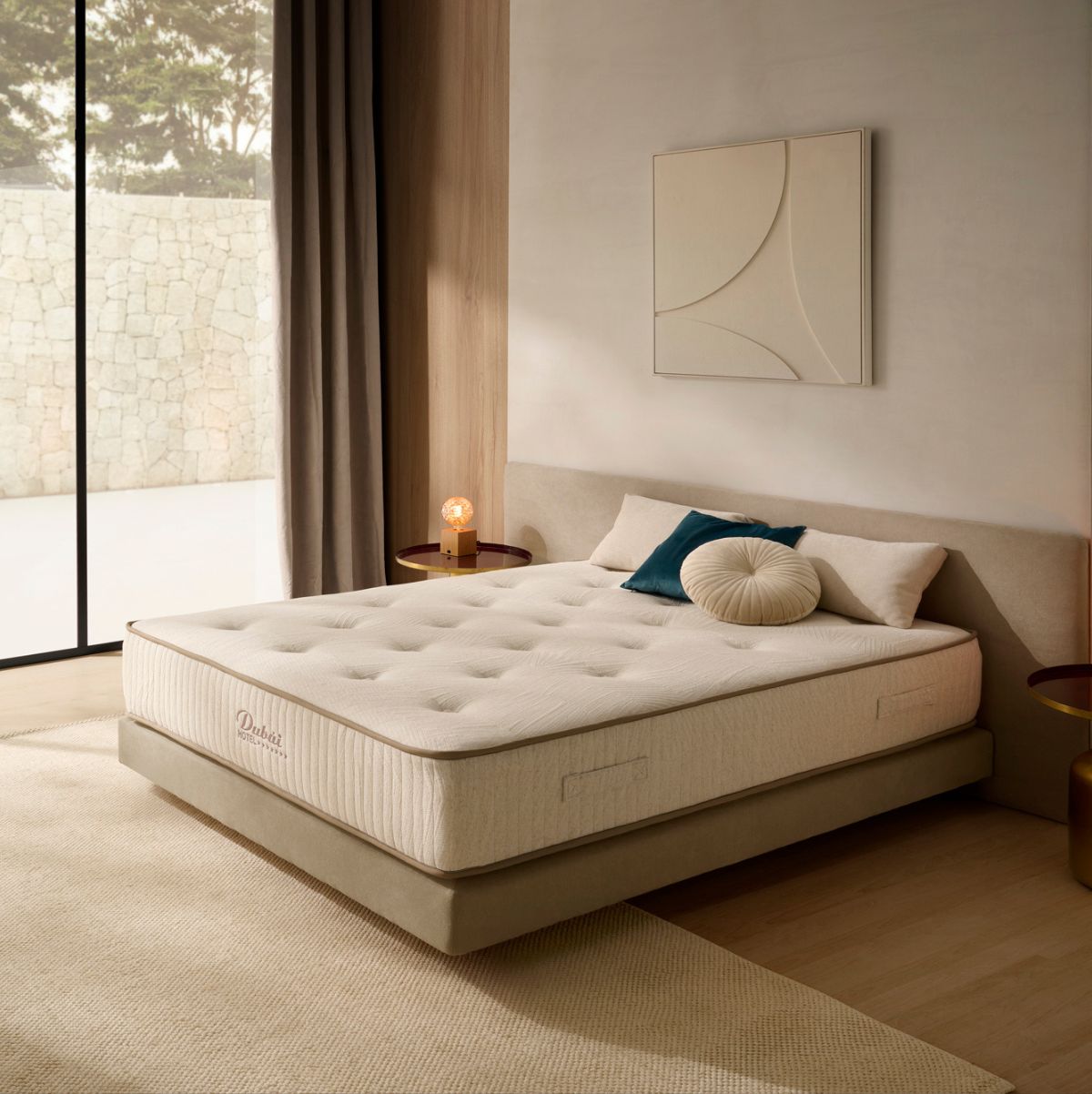 Colchon-artesanal-Dubai-7-estrellas-nucleo-muelles-ensacados-blanco-30-cm-ambientada-lateral