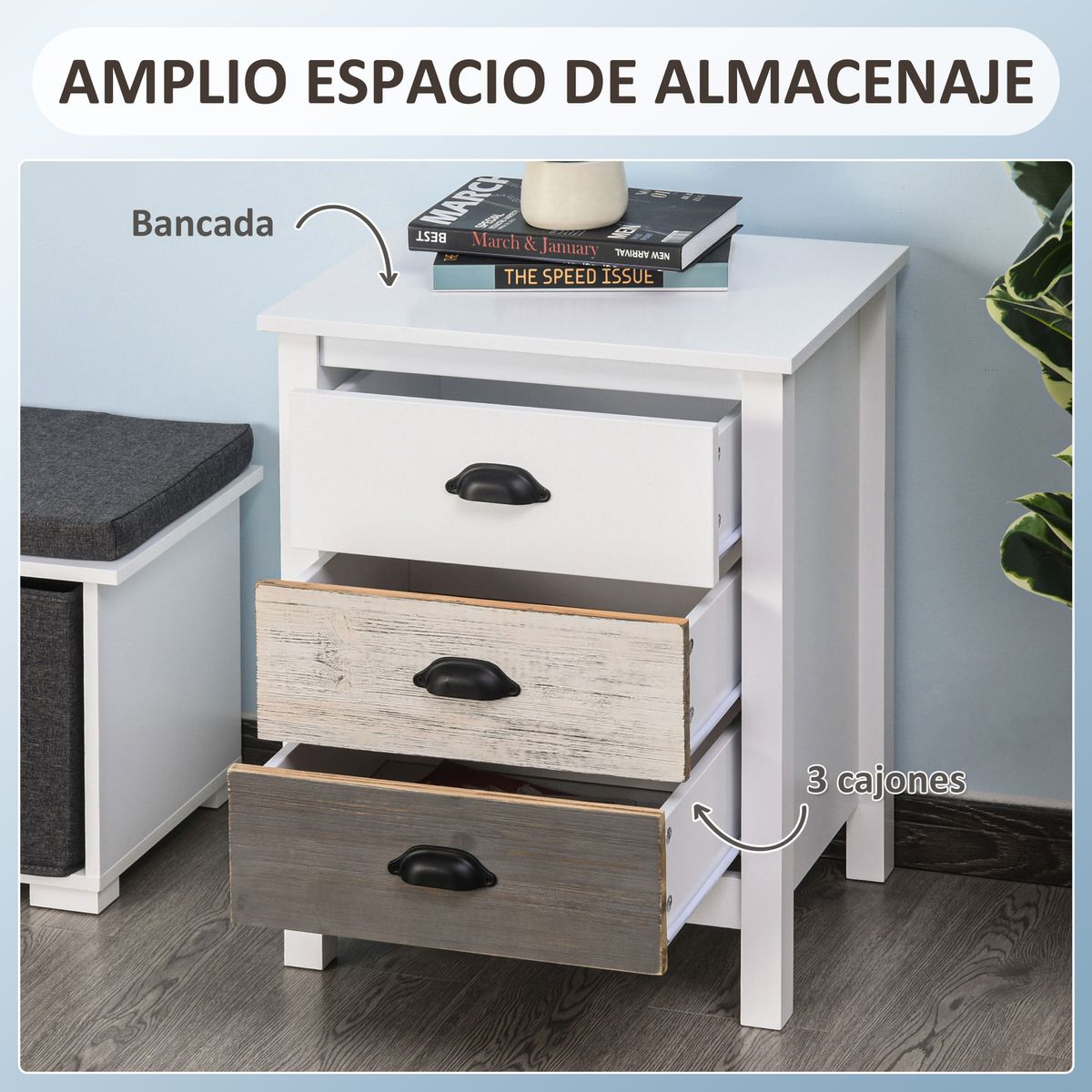 Mesita-de-noche-Luna-Homcom-3-cajones-blanco-65x50x38-cm-