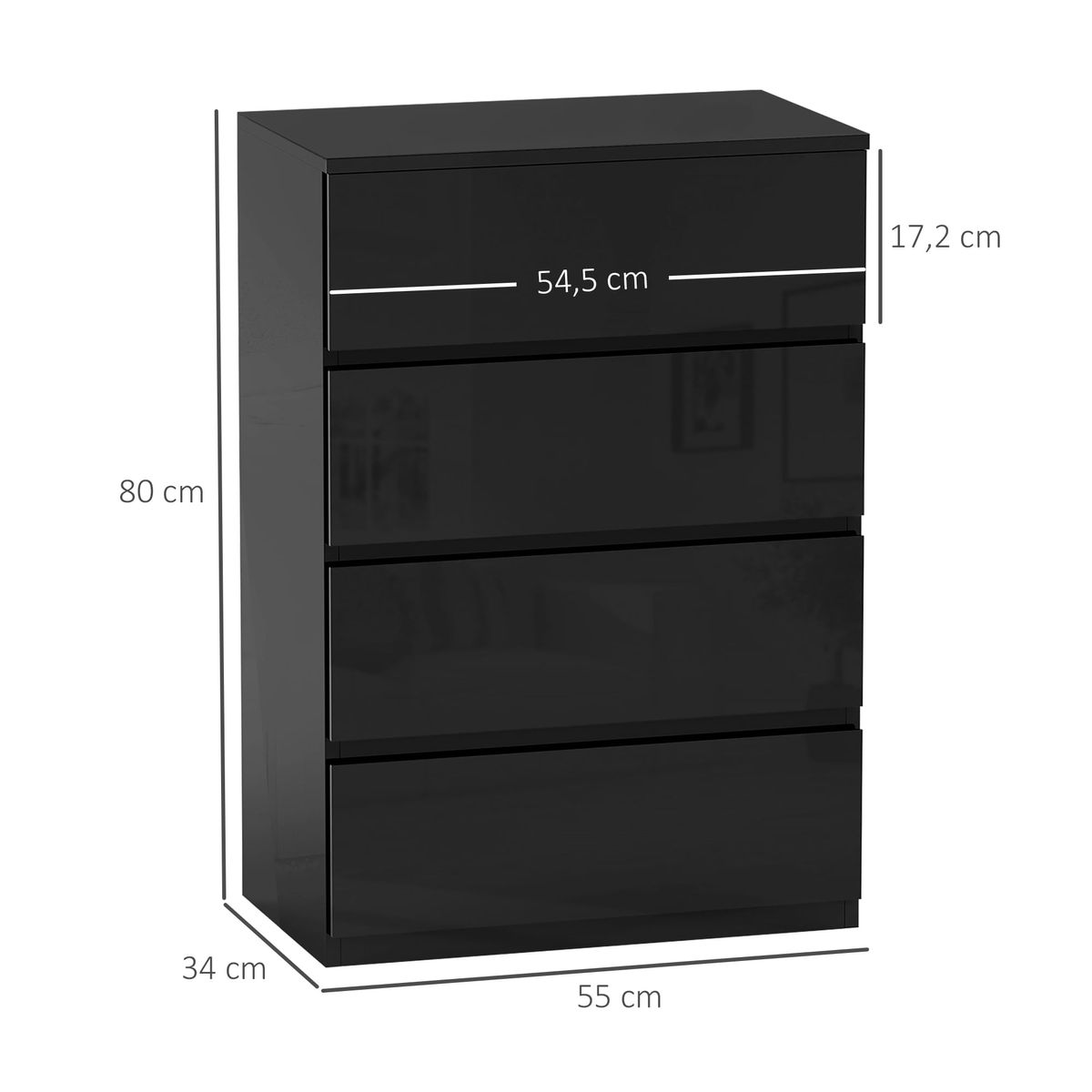 Comoda-Noche-Homcom-4-cajones-negro-80x55x34-cm-