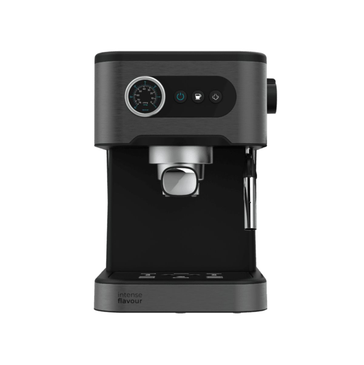 Cafetera-espresso-Cecotec-Power-Espresso-20-Pro-vaporizador-orientable-20-bares-negro-fondo-blanco