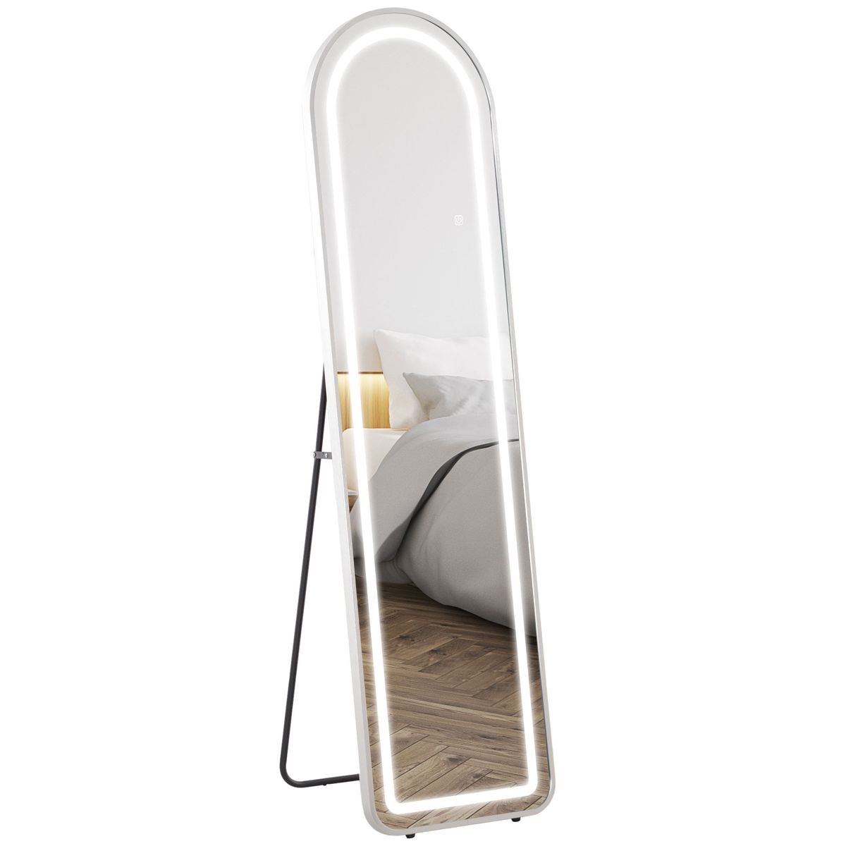Espejo-de-pie-Atlantis-Homcom-luz-LED-ajustable-150x40-cm-